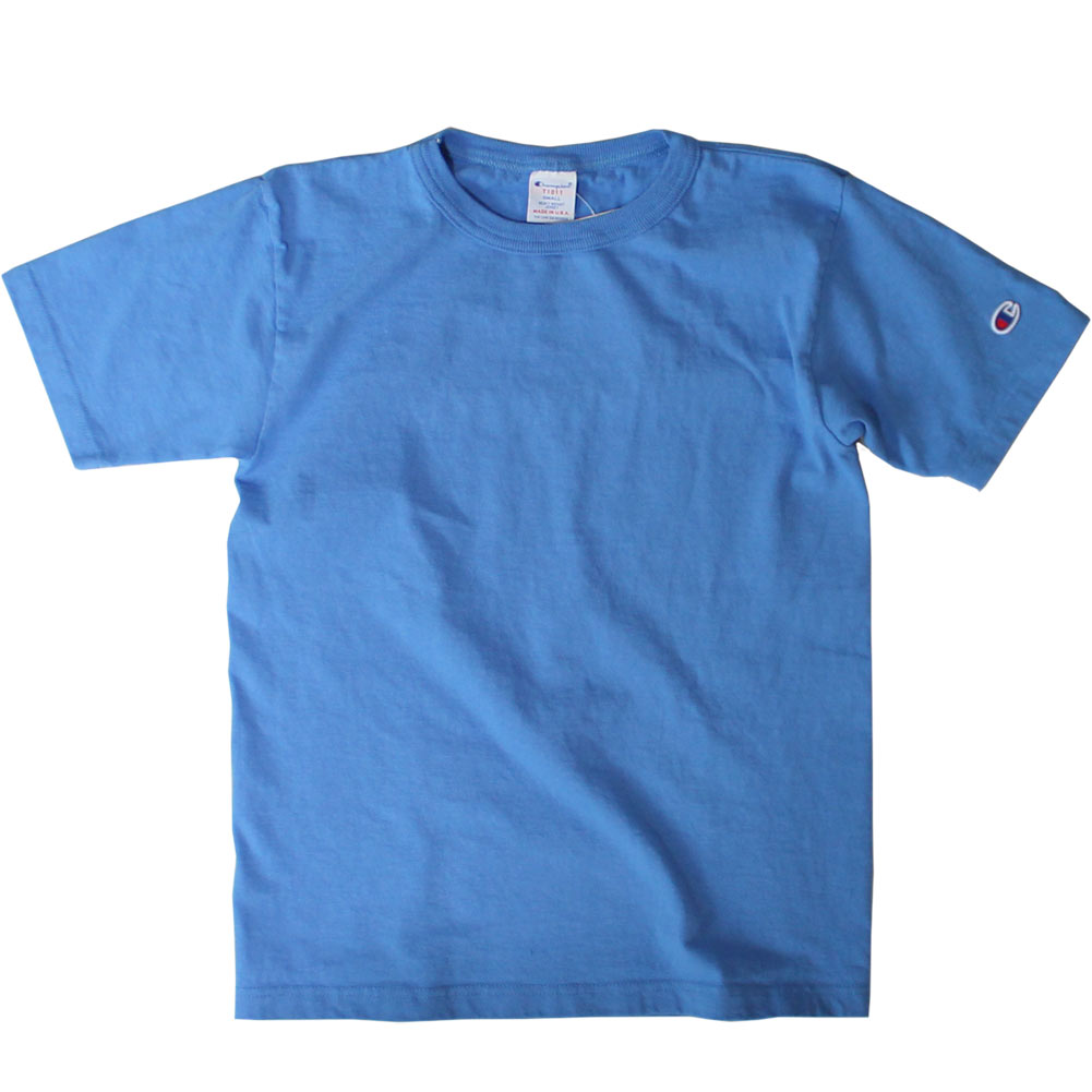 Champion チャンピオン メンズ 半袖 Tシャツ T1011 テンイレブン 無地 厚手生地 Teeシャツ アメカジ 定番 モデル C5 P301 ライトブルー