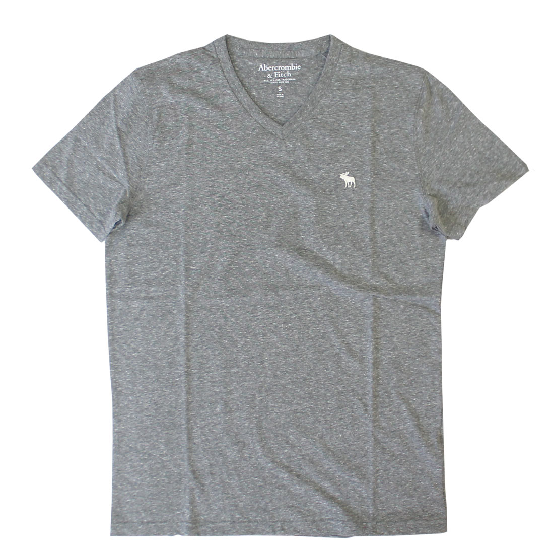 アバクロ Abercrombie Fitch アバクロンビー フィッチ Tシャツ Vネックtシャツ V Neck Icon Tee Grey